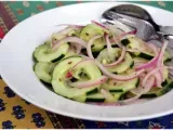 Recette Salade de concombre à l'oignon rouge
