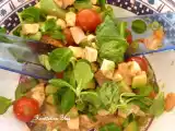 Recette Salade avocat saumon mozza orange mache
