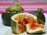 Recette Petites courgettes farcies poivrons & parmesan