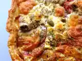 Recette Tarte à la tomate, aux olives et à la mozzarella