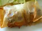 Recette Bricks d'aubergine chèvre saumon fume