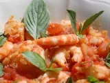 Recette Crevettes sautées au piment antillais et le restaurant les mille sources