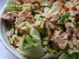 Recette Salade verte au saumon, avocat et amandes grillées