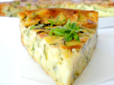 Recette Clafoutis léger aux courgettes & fromage de chèvre