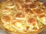 Recette Tarte oignon chèvre et lardons sur lit de feuille de brick