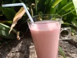 Recette Smoothie banane, fraise et lait de coco