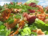 Recette Salade de saumon, tomates séchées au soleil et de bacon