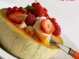 Recette Melon et sa chantilly réglissée aux fruits d'été, dessert simplissime