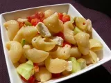 Recette Salade de pâte aux poivrons, feta et chorizo