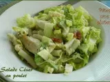 Recette Salade de pâtes au poulet à la césar, sans gluten