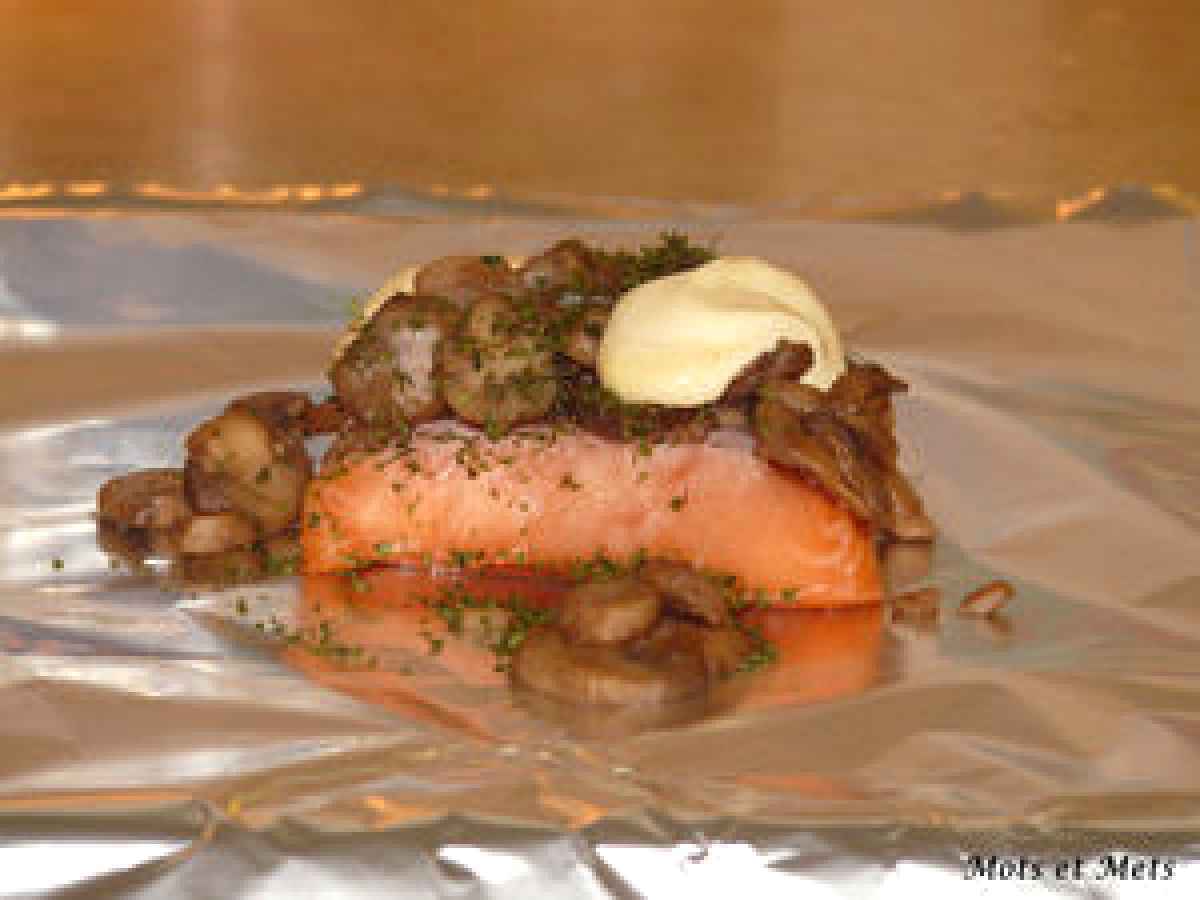 Recette Pavé De Saumon En Papillote Vin Blanc Et Crème