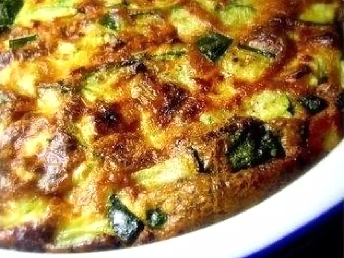 Recette Flan fondant & léger aux courgettes et poivrons