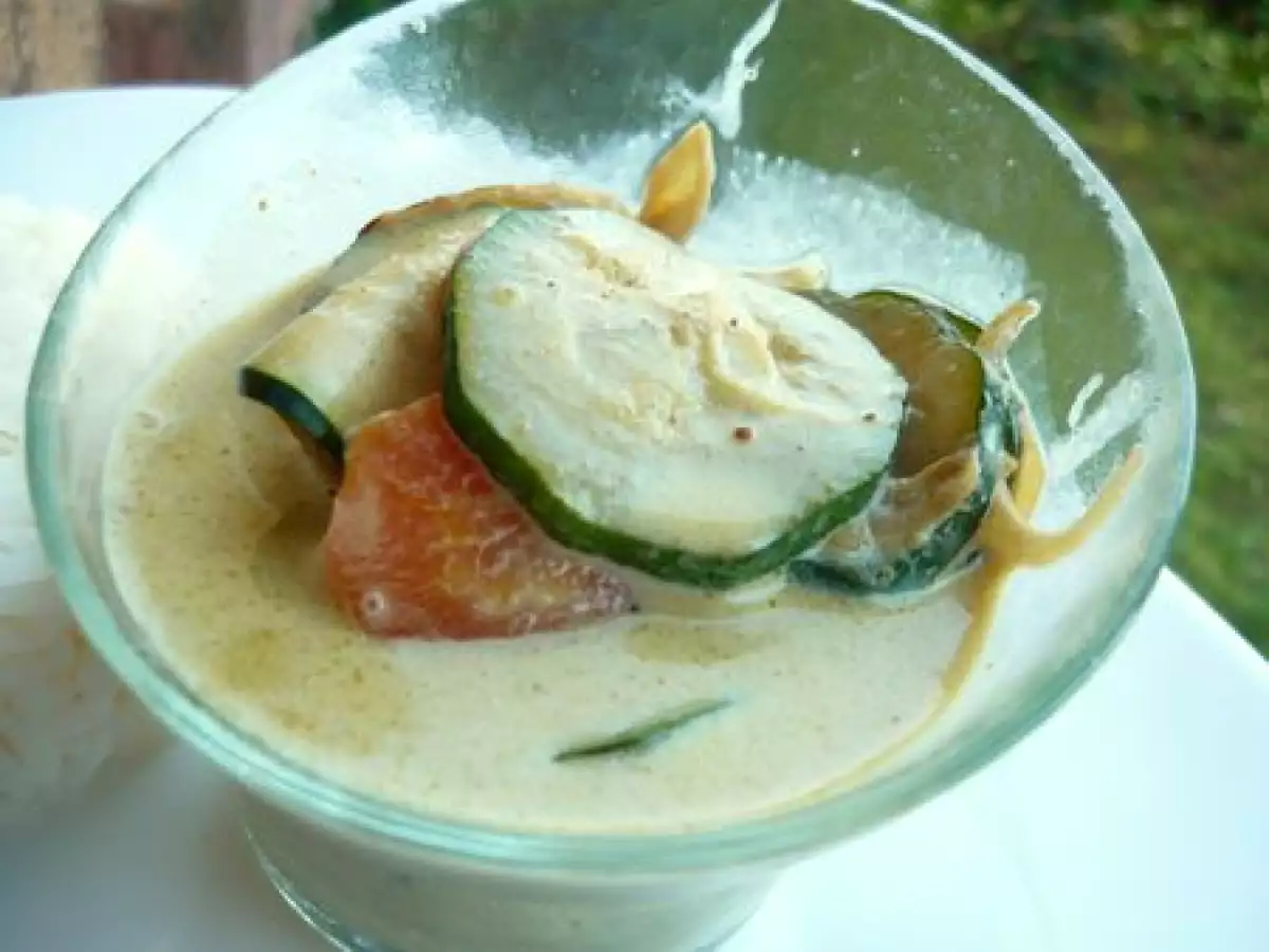 Recette Duo de courgettes et carottes au lait de coco