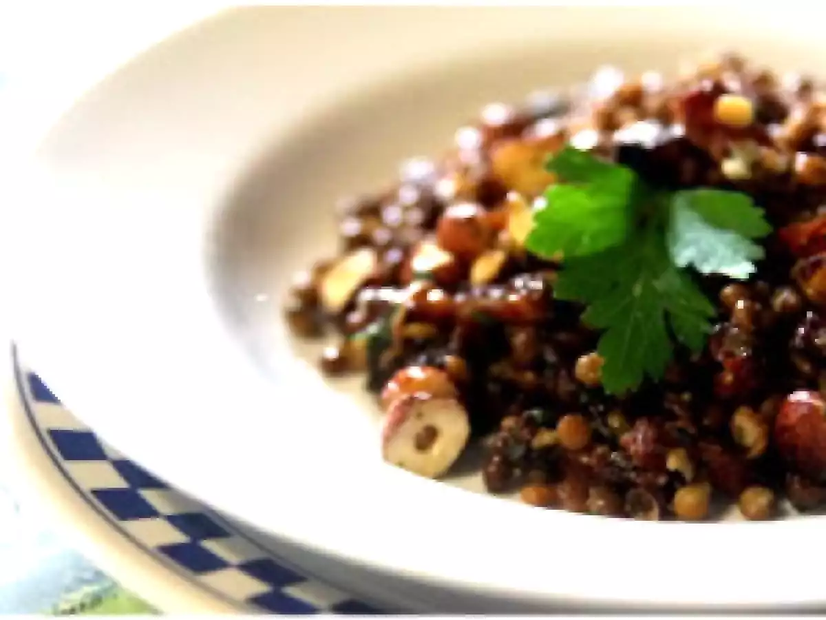 Recette Salade de lentilles aux noisettes