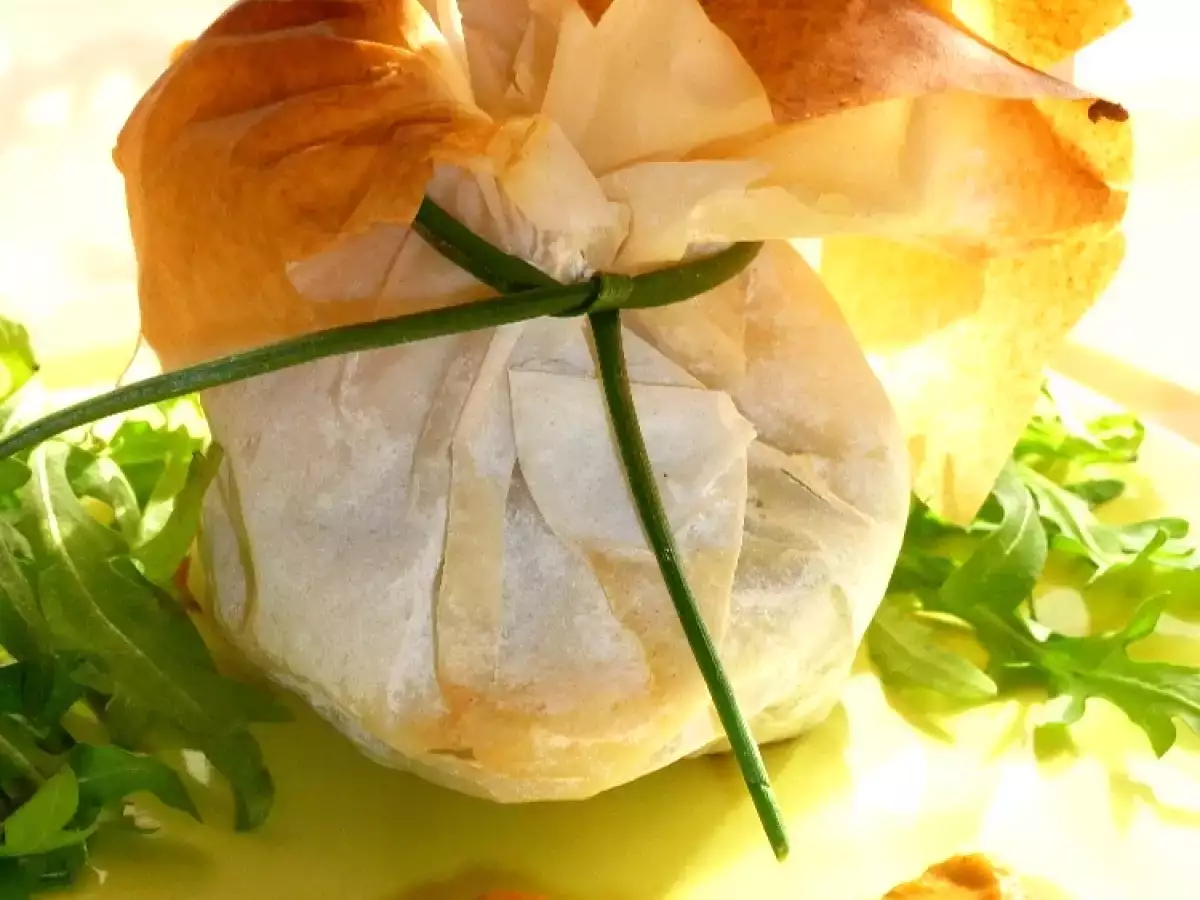 Recette Aumônières de crevettes sauce corail