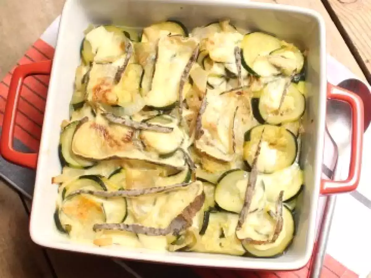 Recette Gratin de courgettes au saint-nectaire