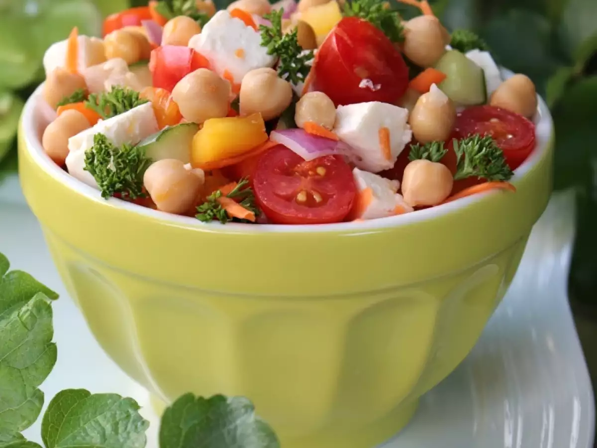 Recette Salade de pois chiche à la grecque