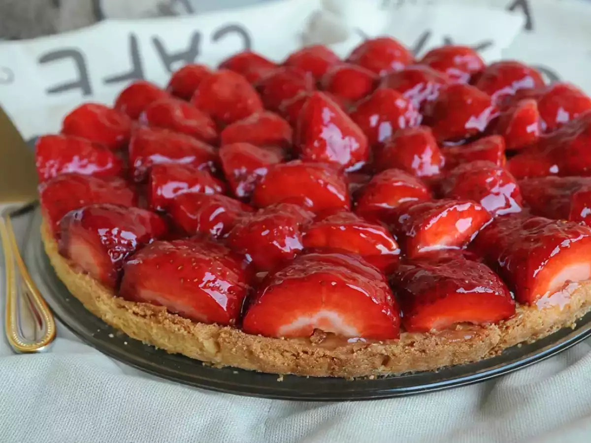 Recette Tarte amandine aux fraises