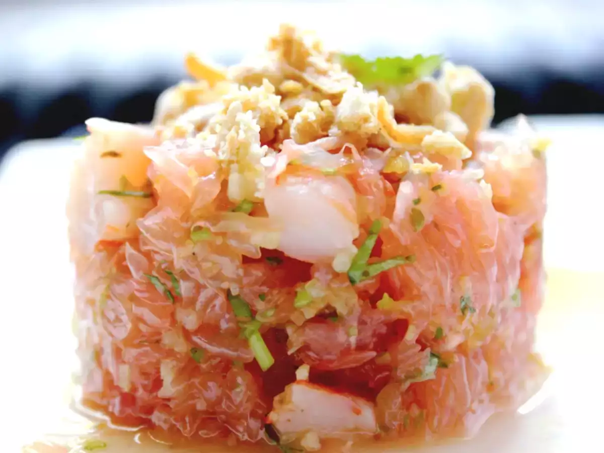 Recette Salade thaï de pamplemousse & crevettes