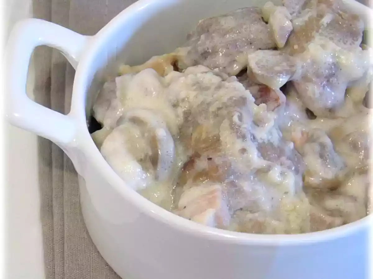 Recette Sauté de porc à la crème et aux champignons