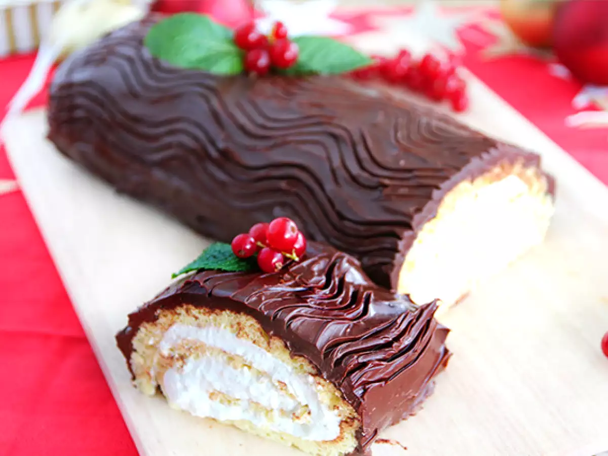 Recette Bûche de noël fourrée à la chantilly