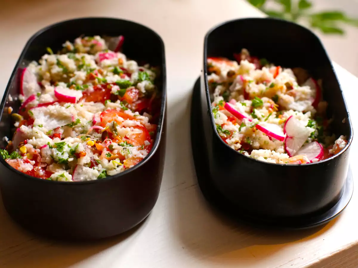Recette Bento taboulé de chou-fleur