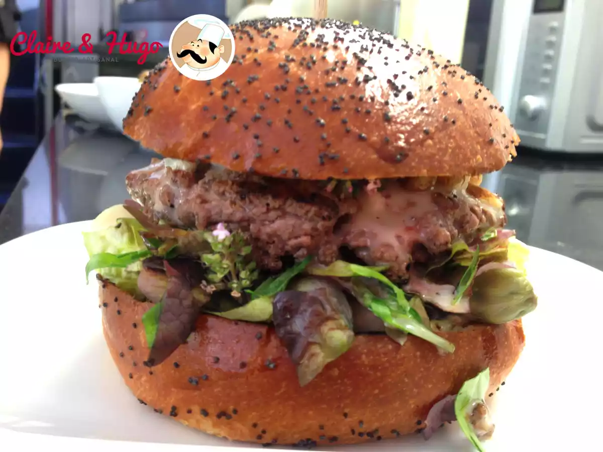 Recette Burger de printemps aux asperges et gorgonzola