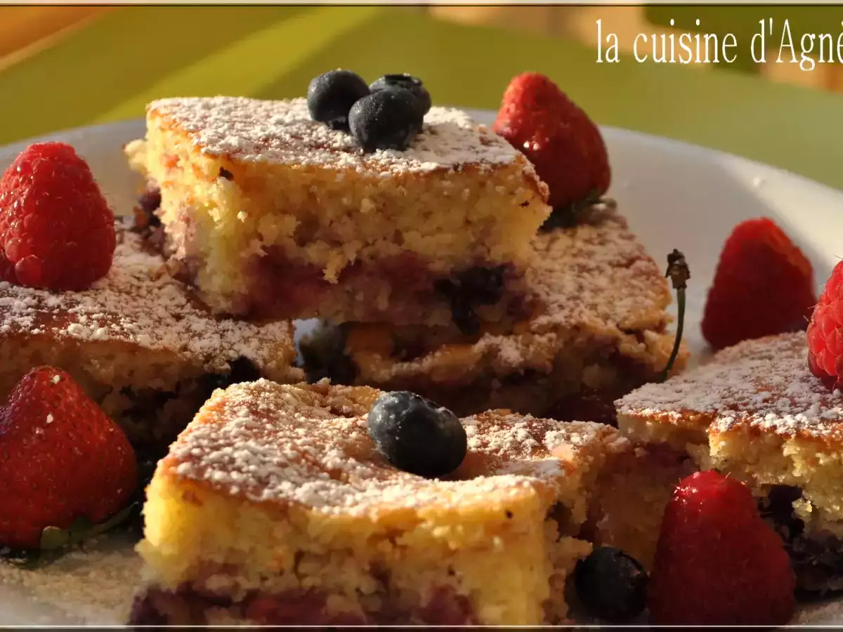 Recette Biscuit aux 4 fruits rouges