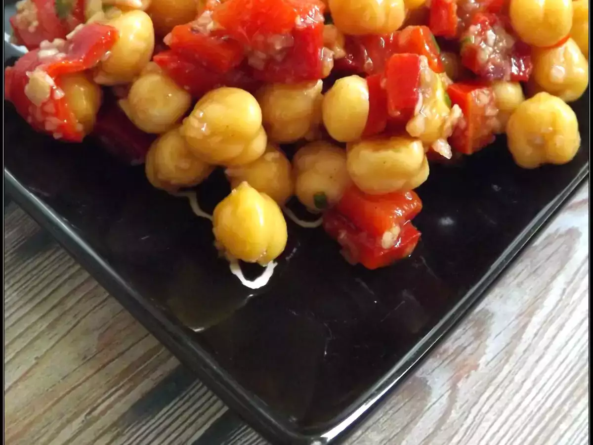 Recette Salade de pois chiches & poivrons grillés