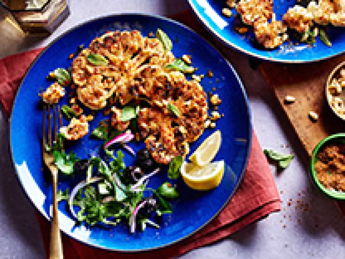 Recette Steaks de chou-fleur à la harissa