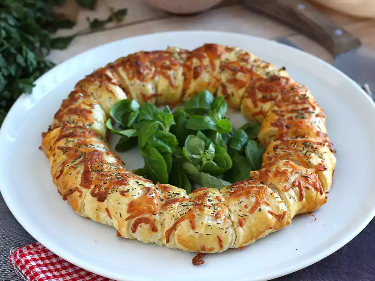 Recette Couronne feuilletée saumon et moutarde