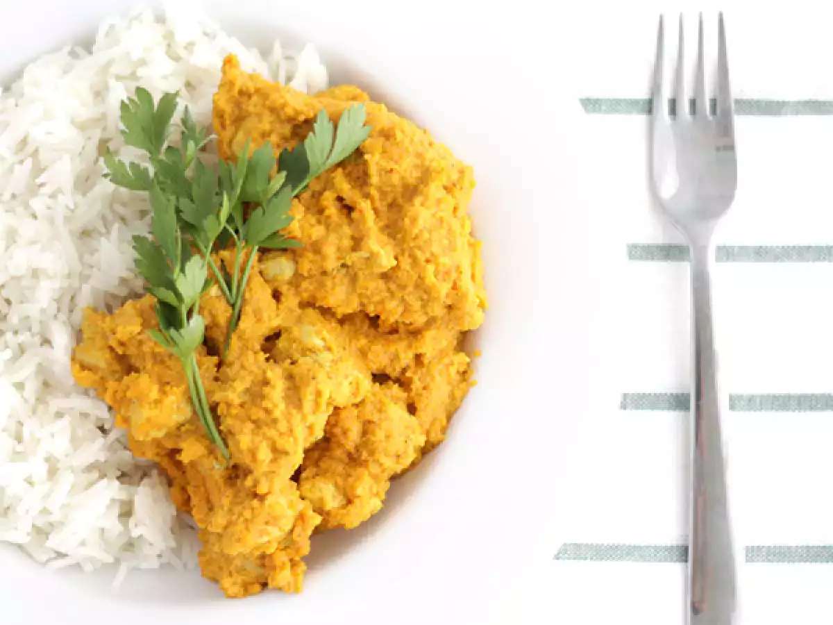 Recette Poulet au curry et lait de coco