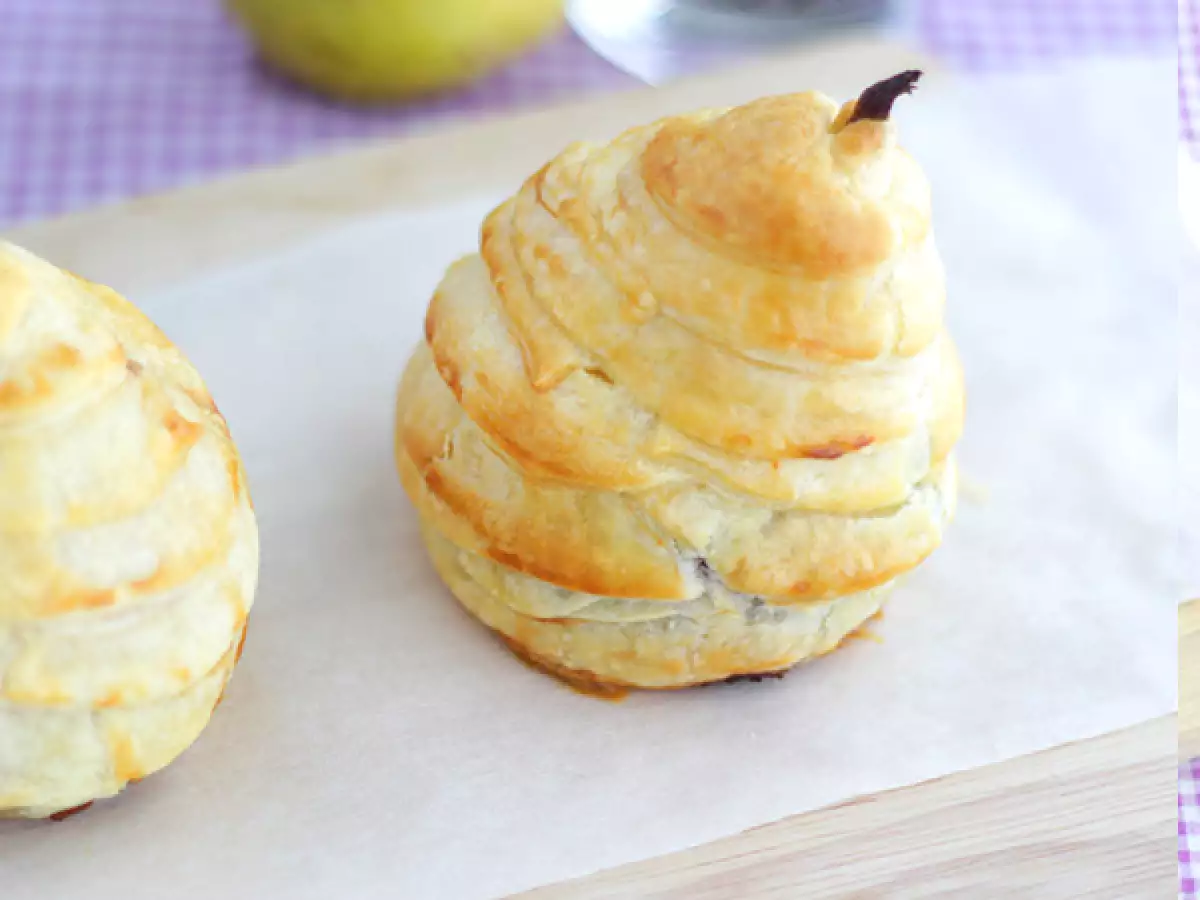 Recette Poires feuilletées au cœur chocolat