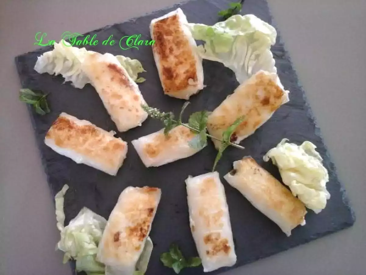 Recette Nems au chèvre et à la menthe