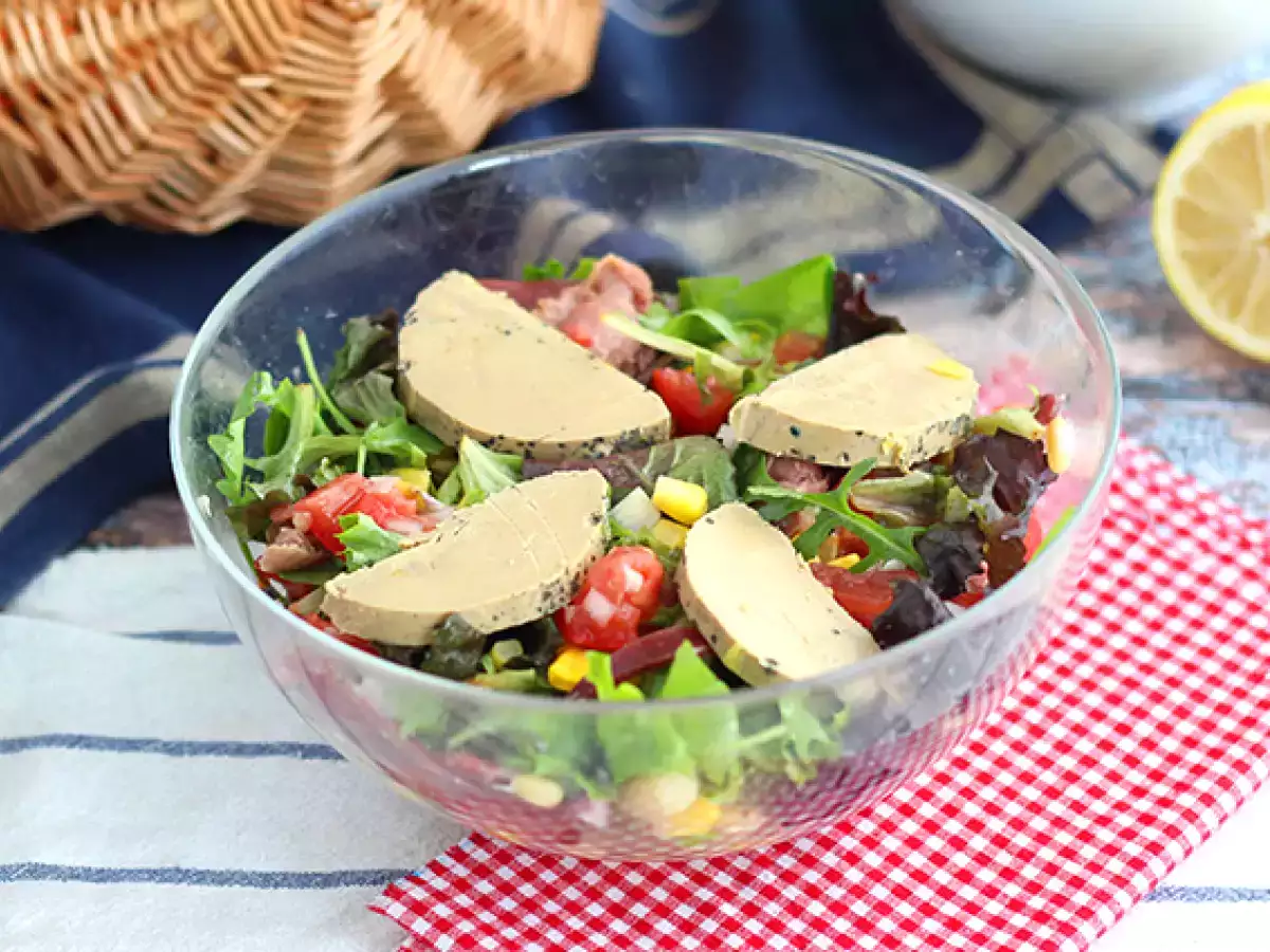 Recette Salade landaise au foie gras (salade périgourdine)