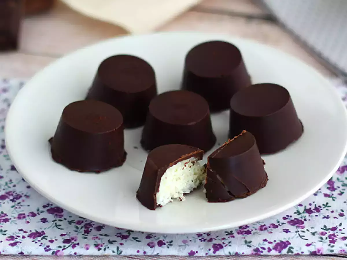 Recette Chocolats fourrés à la noix de coco façon bounty