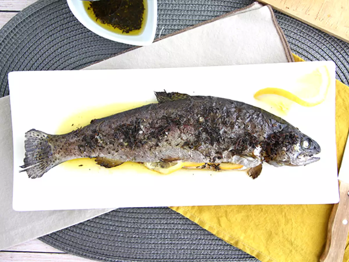 Recette Truite au four thym et huile d'olive