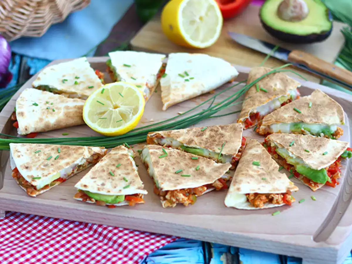 Recette Quesadillas au poulet et à l'avocat