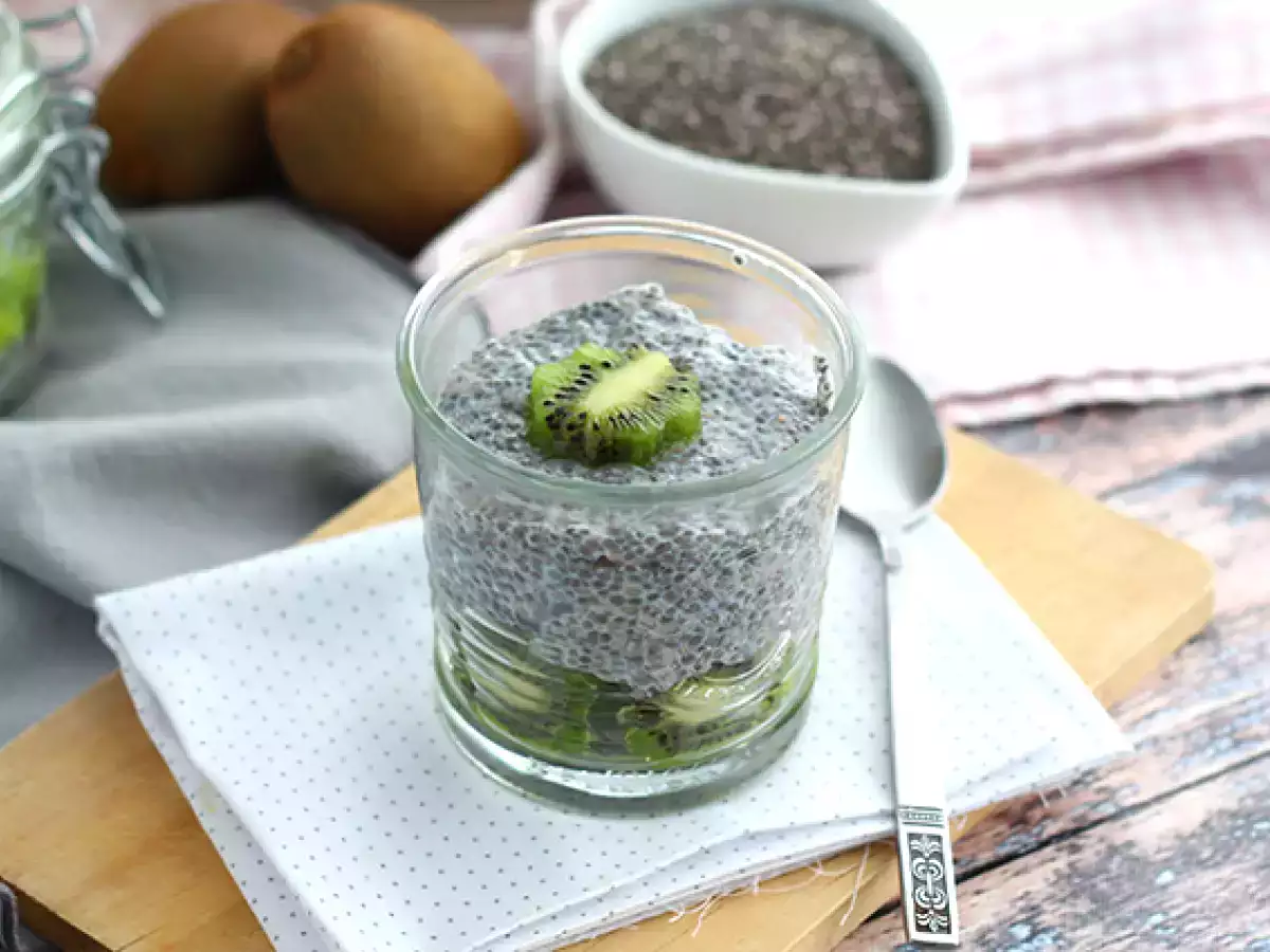 Recette Pudding de graines de chia au kiwi