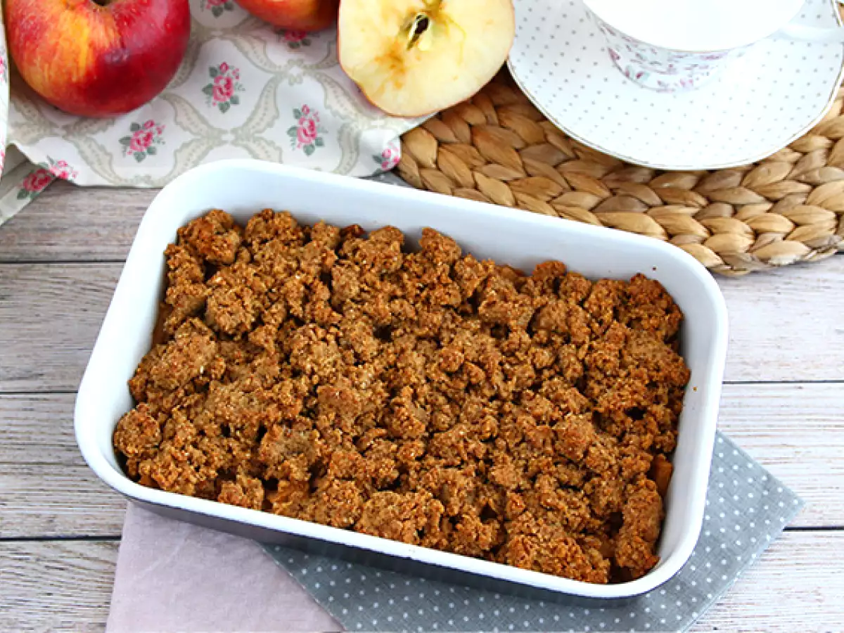 Recette Crumble aux pommes (vegan et sans gluten)