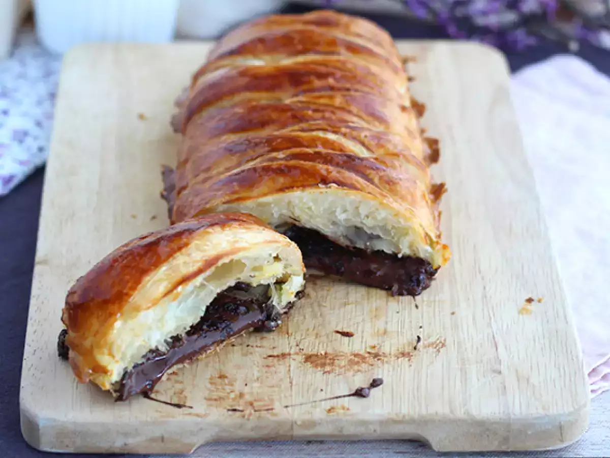 Recette Feuilleté tressé au chocolat