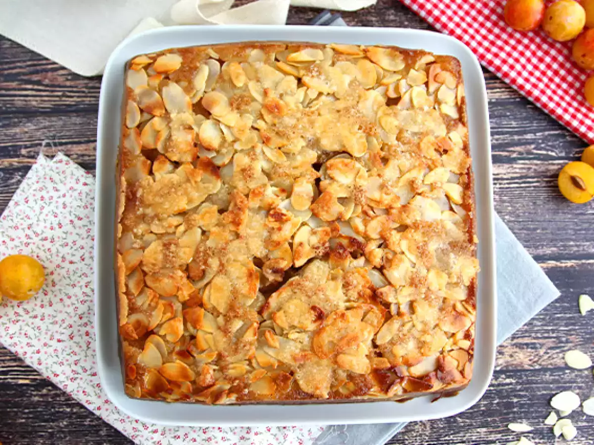 Recette Gâteau renversé aux mirabelles et amandes