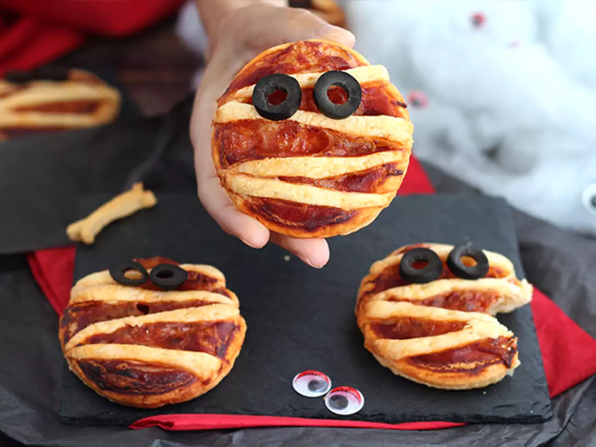 Recette Feuilletés pizzas momies