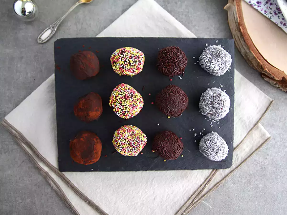 Recette Truffes au chocolat enrobées
