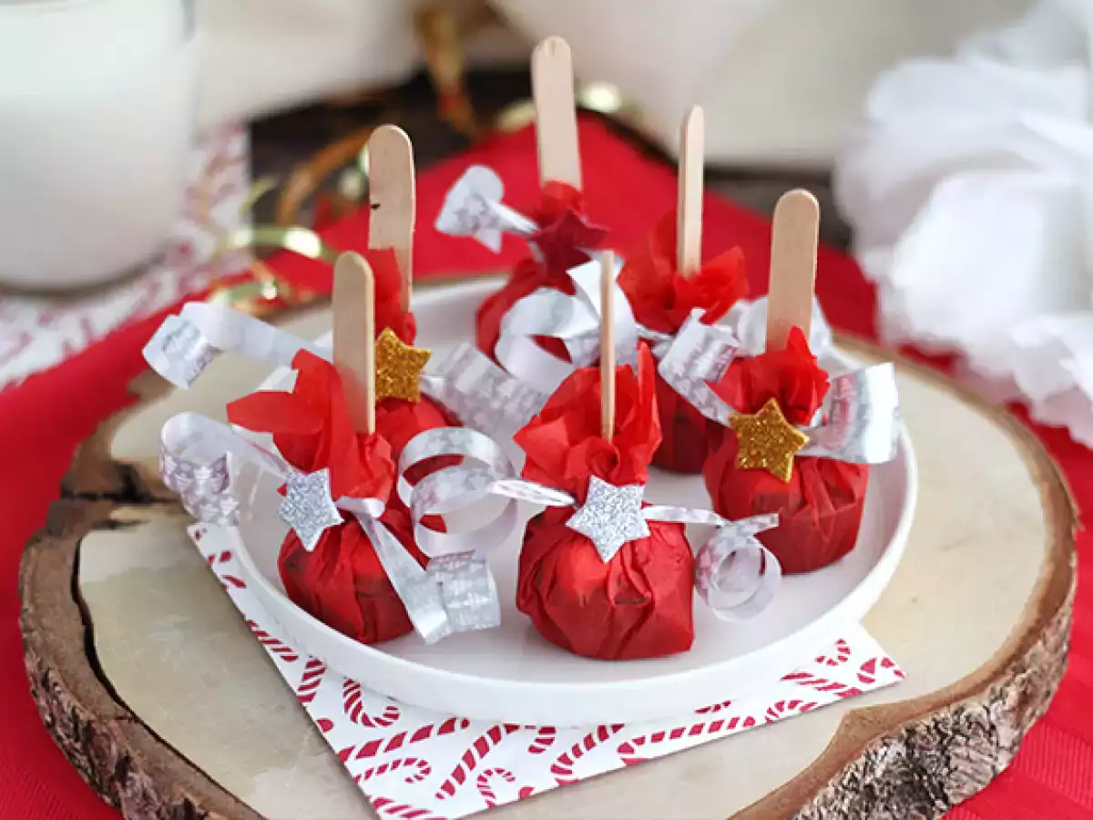 Recette Sucettes pour chocolat chaud: chocolat noir + marshmallow