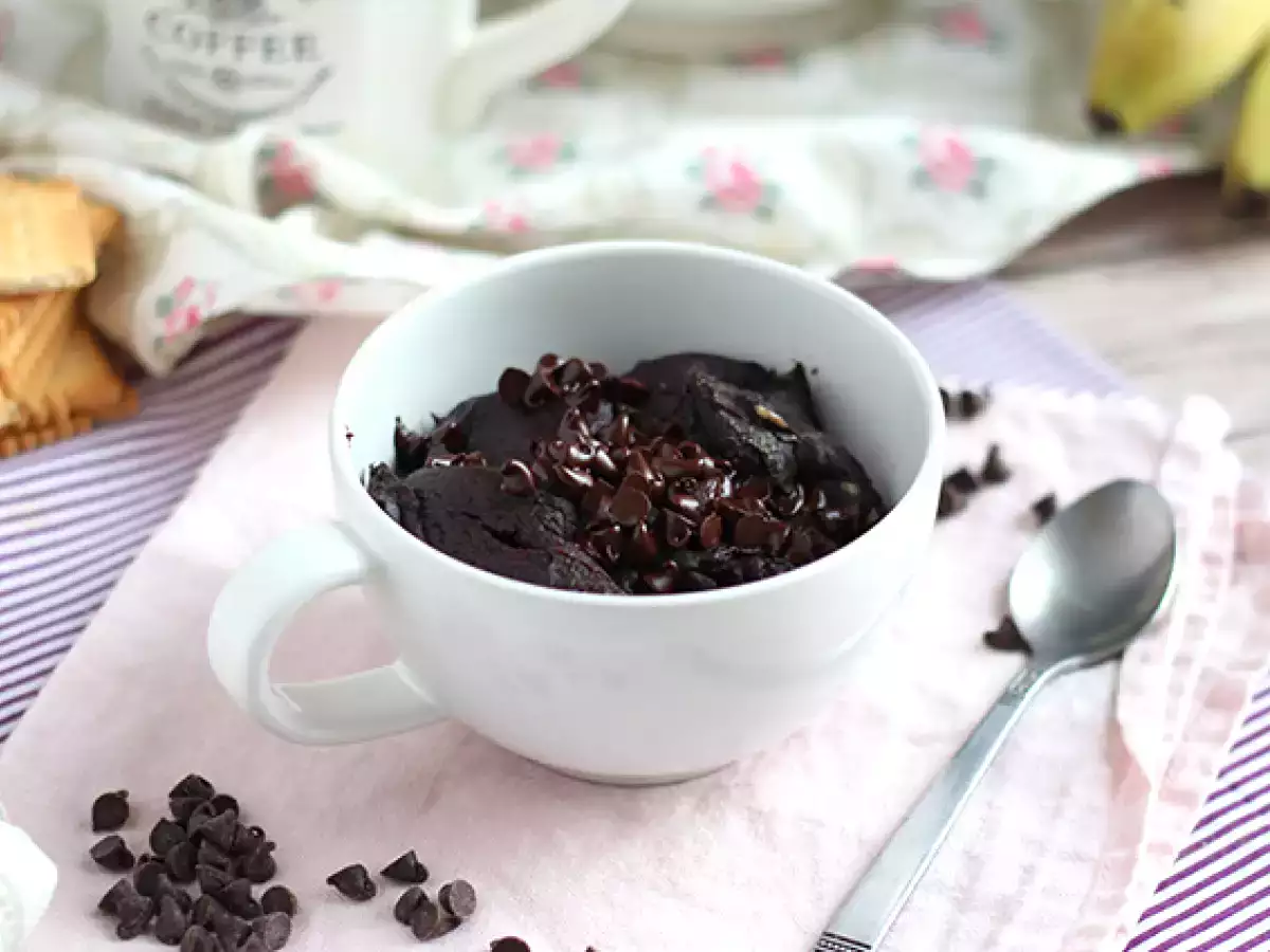 Recette Mug cake au chocolat et au beurre de cacahuètes