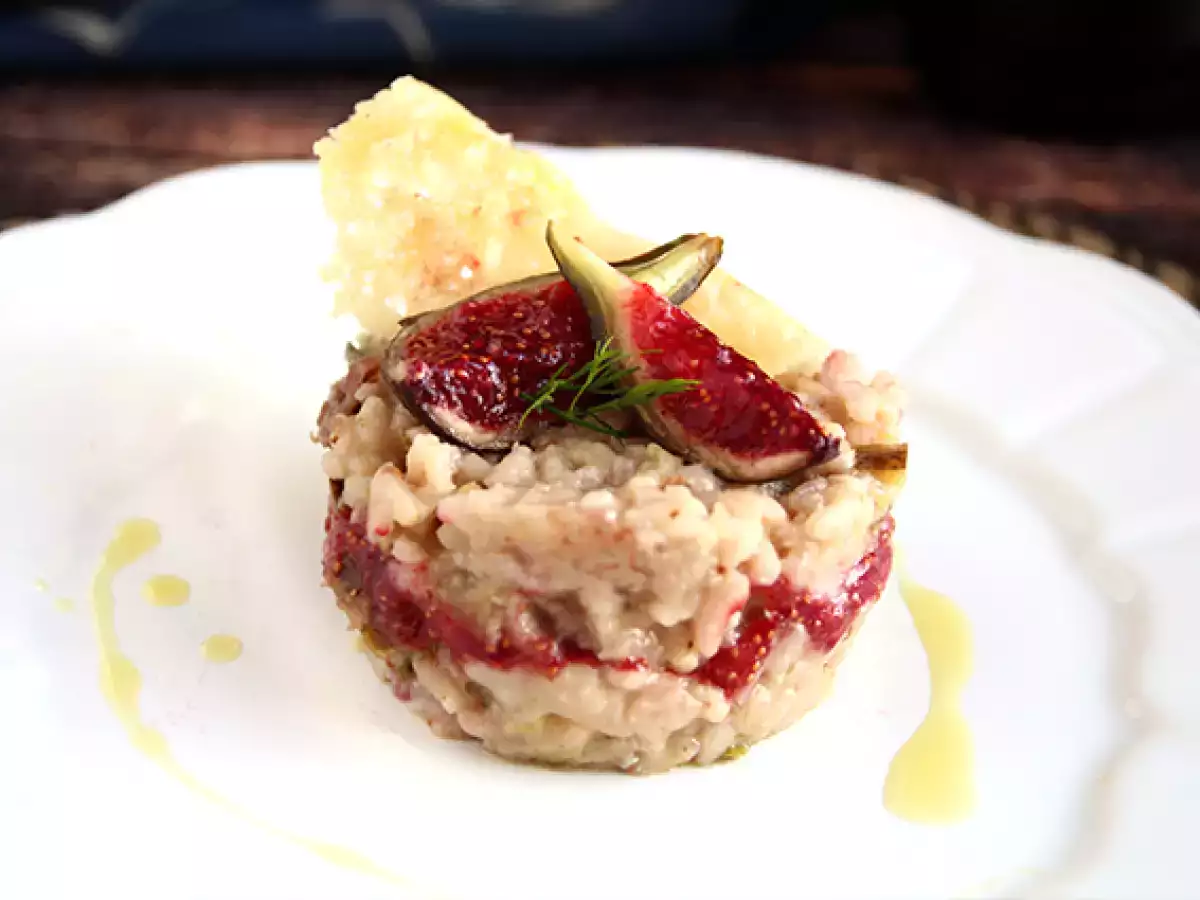 Recette Risotto aux figues, gorgonzola et jambon cru