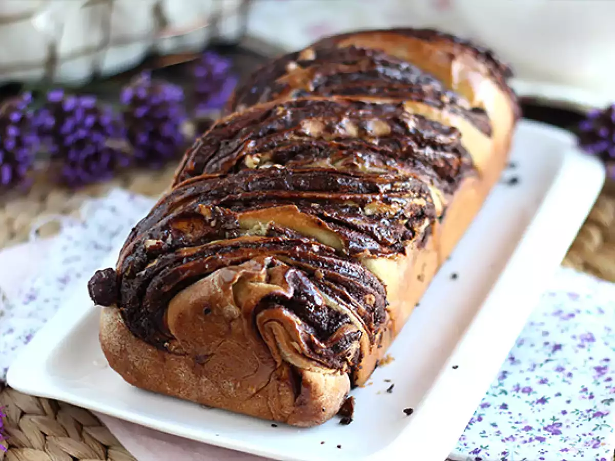 Recette Brioche babka au chocolat et aux noisettes