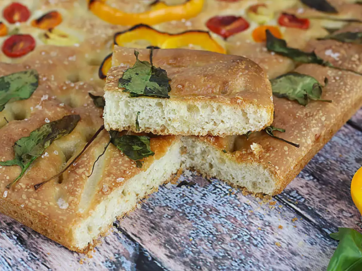 Recette Focaccia fleurie - focaccia art