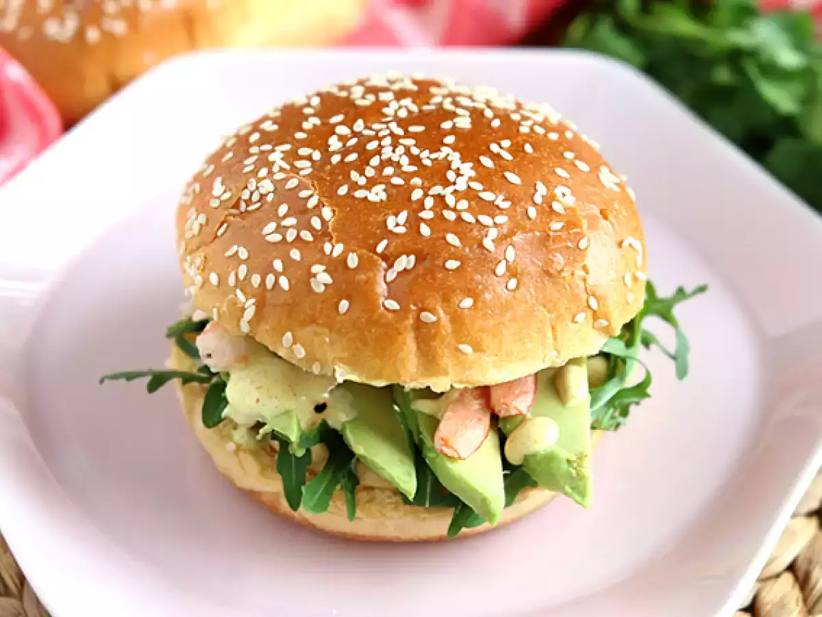 Recette Sandwich aux crevettes, avocat et coriandre